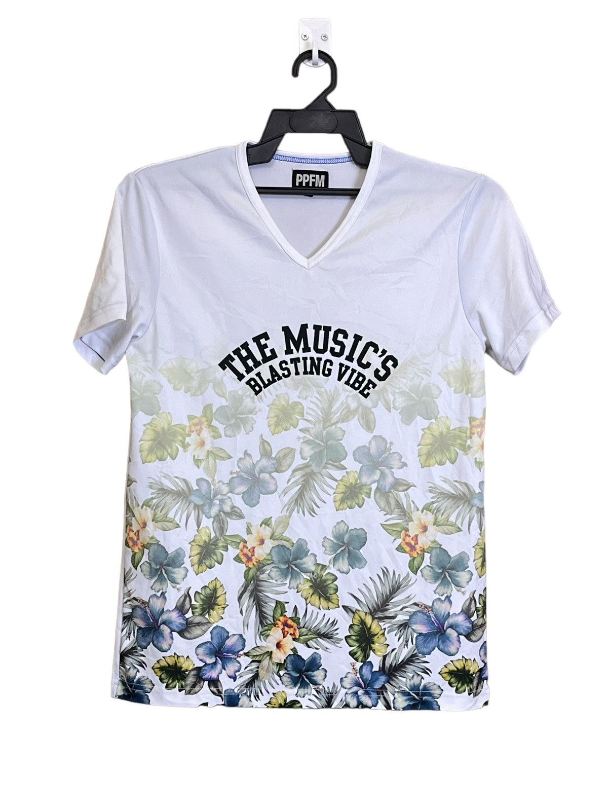 PPFM PPFM THE MUSIC’S BLASTING VIBE B-NECK TEE SHIRT Size US S / EU 44-46 / 1 - 1 Thumbnail