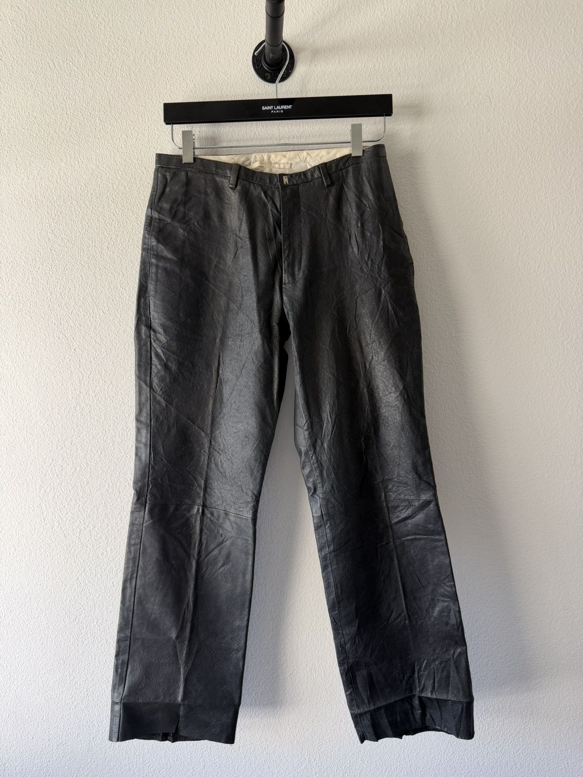 Carol Christian Poell SS00 Calfskin Leather Pants 46 Size US 29 - 1 Thumbnail