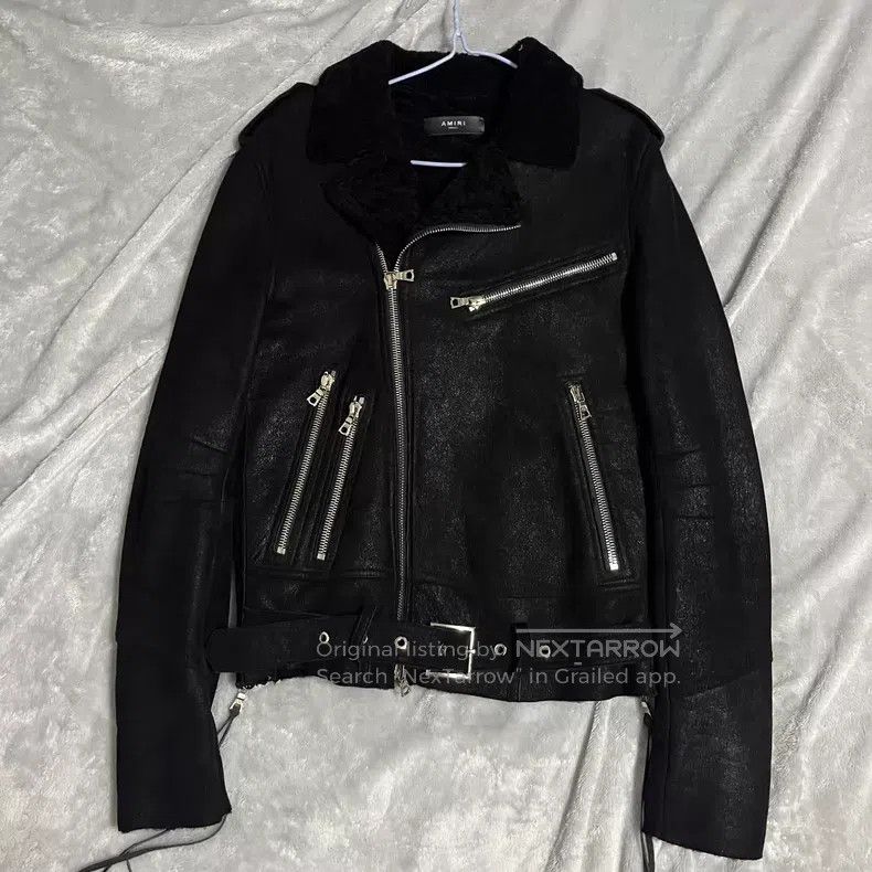 Amiri Amiri Motorcycle Leather and Fur Jacket Size US S / EU 44-46 / 1 - 1 Thumbnail