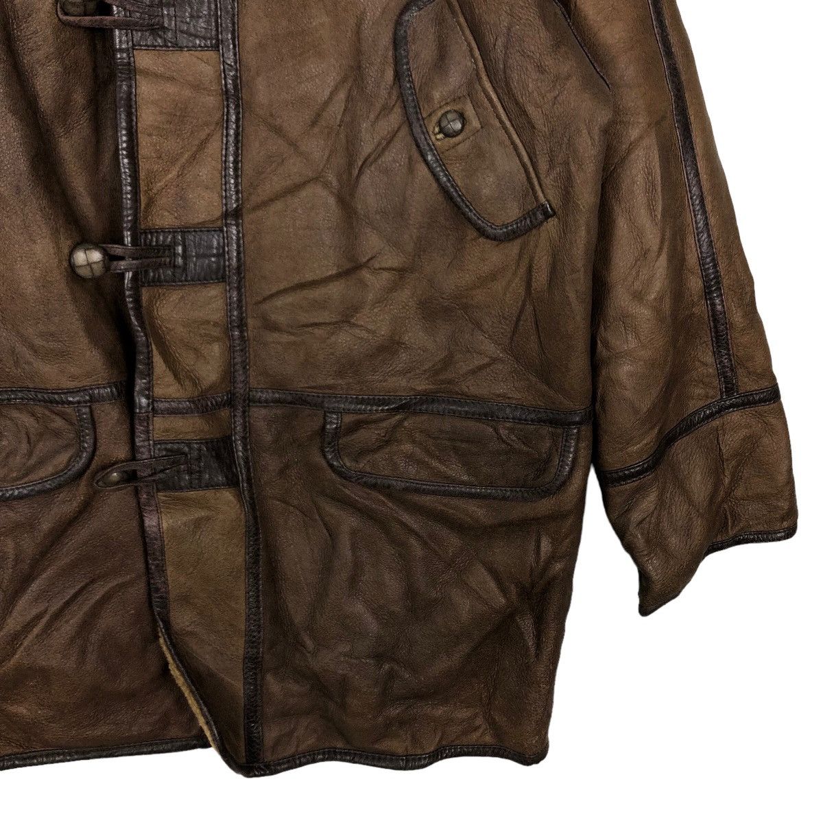 Japanese Brand 🔥Vintage Shearling Leather Jacket Mink Fur Lining Van Jac Size US M / EU 48-50 / 2 - 4 Thumbnail