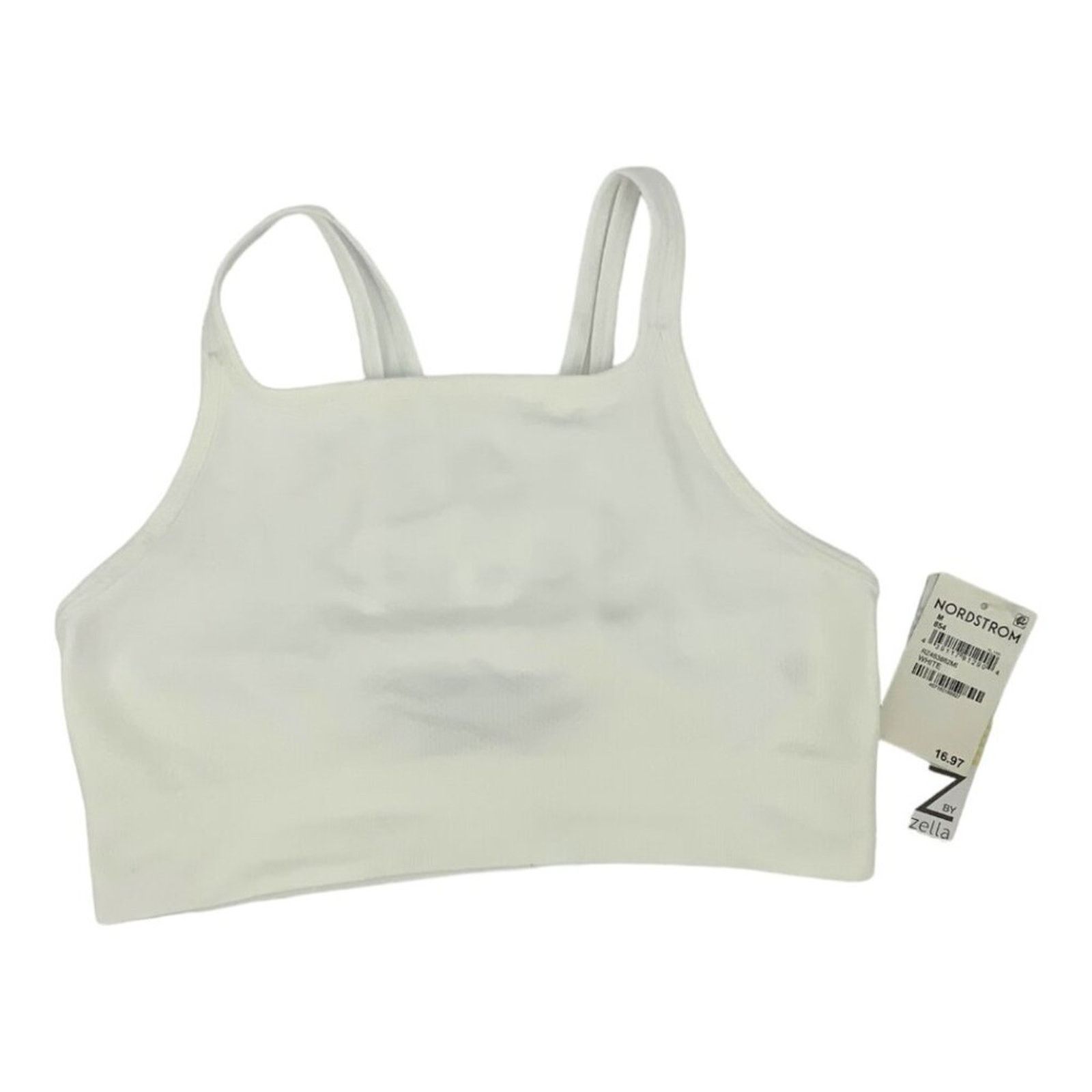 Other Z by Zella White Longline Sports Bra Medium NWT $17 MSRP Size M / US 6-8 / IT 42-44 - 2 Thumbnail