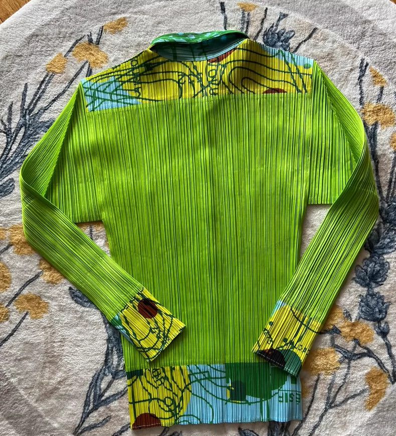 Issey Miyake Issey Miyake size:3 Green pleated vintage denim cardigan Size M / US 6-8 / IT 42-44 - 5 Thumbnail
