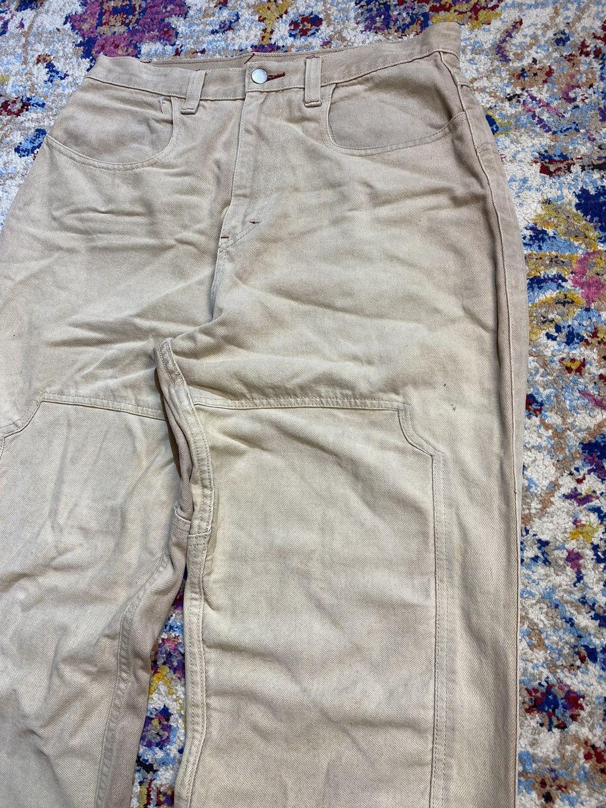 Other Soljah Vintage Double Knee Fatigue Statement Pants 30x33 Size US 32 / EU 48 - 3 Thumbnail