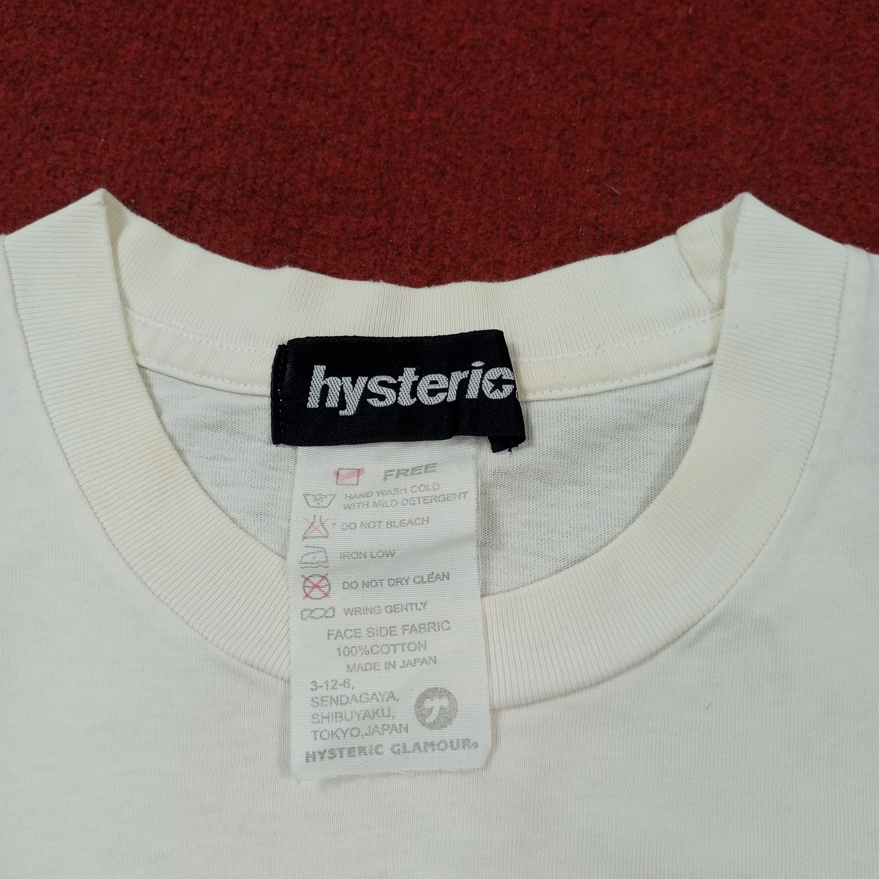 Hysteric Glamour × Japanese Brand × Vintage Hysteric Glamour Japanese Brand Vintage Tshirt Size US S / EU 44-46 / 1 - 6 Thumbnail