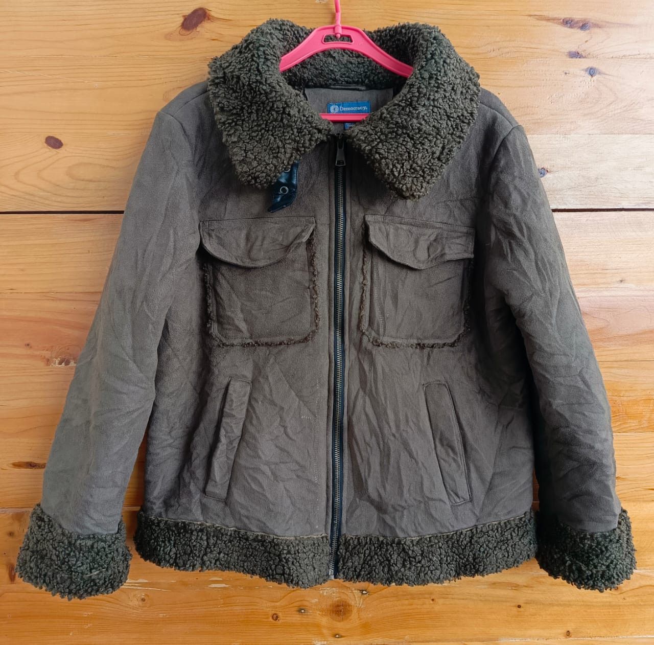 14th Addiction Japanese~ Faux Suede Shearling Copper Jacket Olive Size US S / EU 44-46 / 1 - 1 Thumbnail