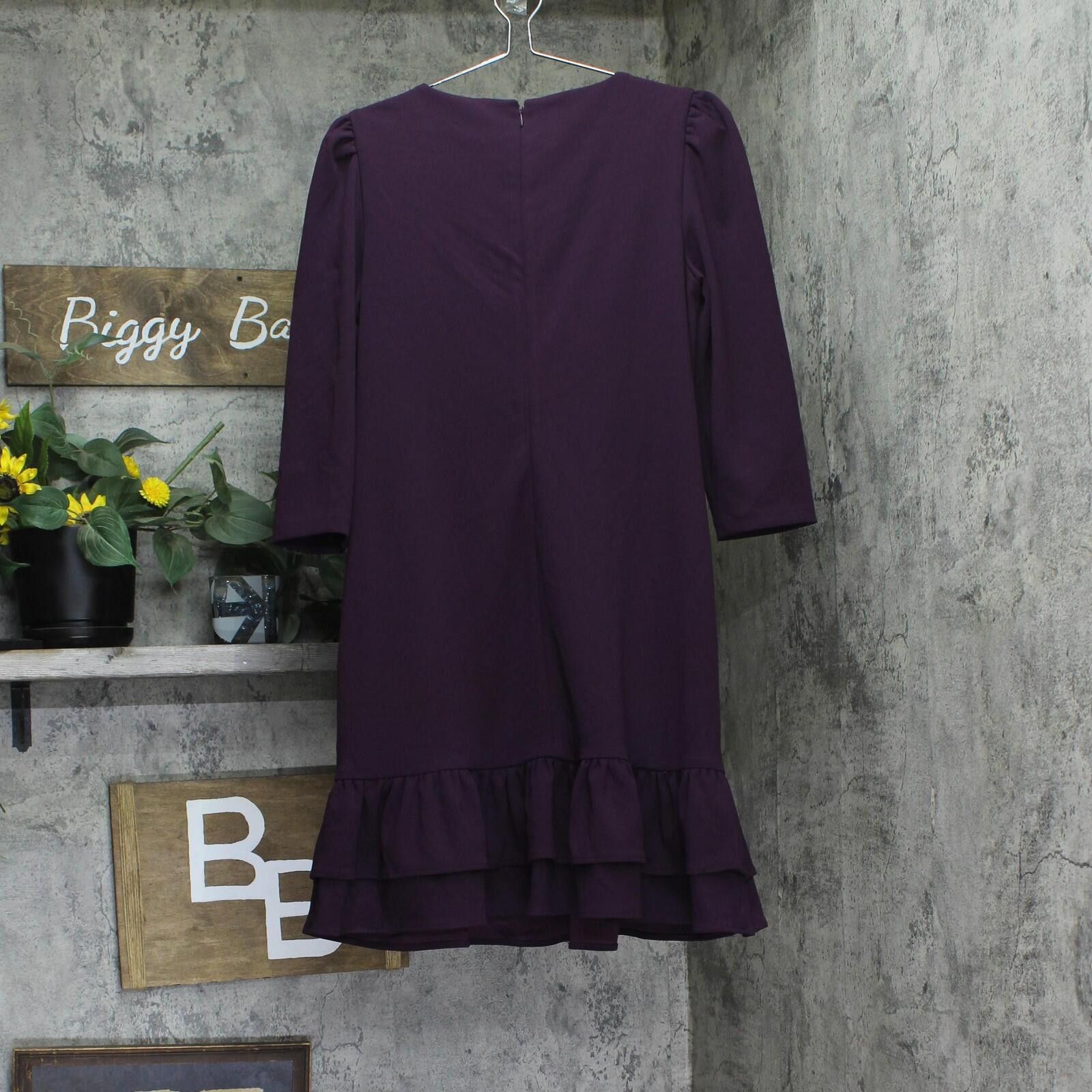 Tommy Hilfiger Tommy Hilfiger 3/4 Hem Dress A3ic15md Aubergine Purple 10 Size L / US 10 / IT 46 - 2 Thumbnail