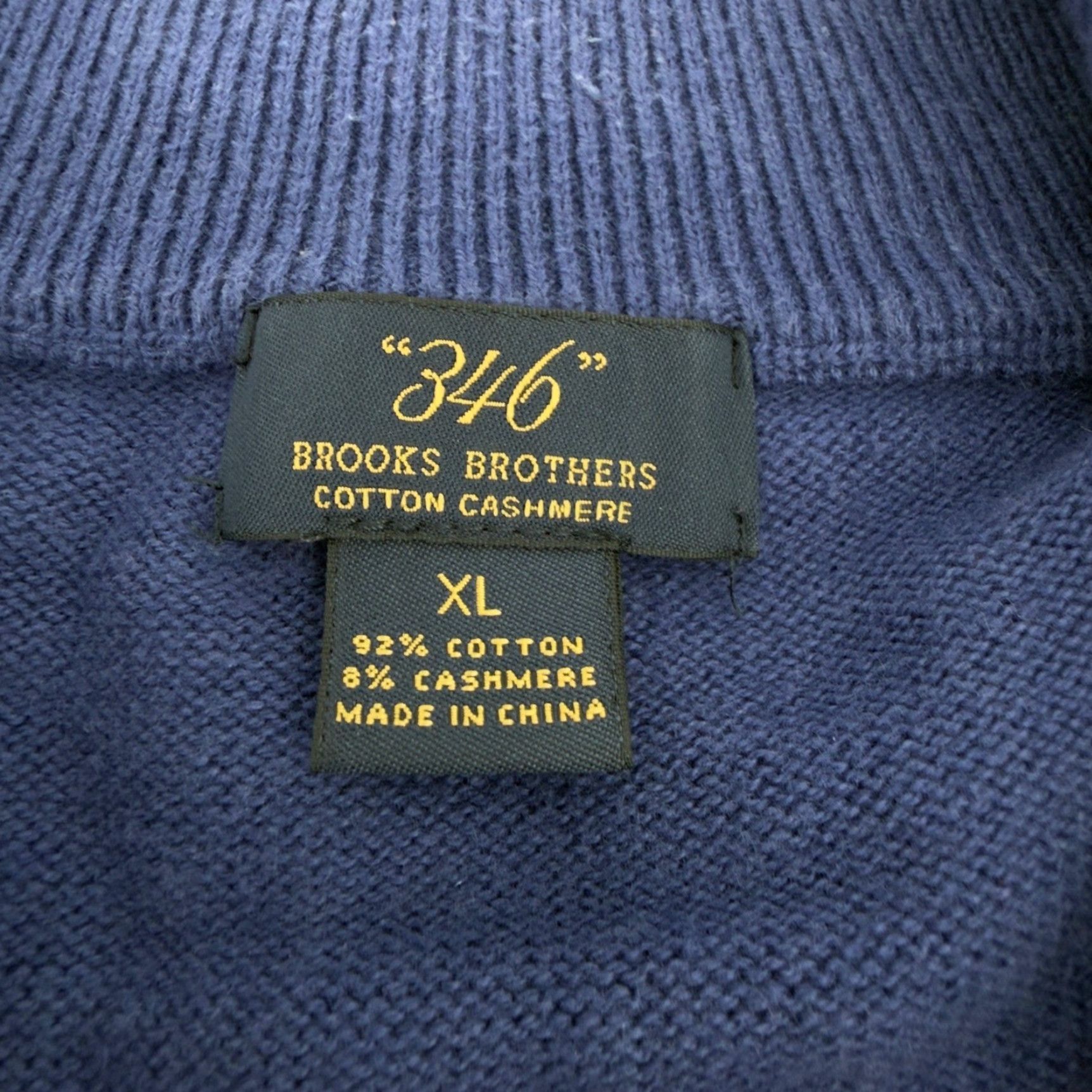 Brooks Brothers Brooks Brothers 346 Mens XL Blue Striped Cotton Cashmere Zip Sweater 1/4 Zip Long Sleeve Casual Pullover Mens Size US XL / EU 56 / 4 - 3 Thumbnail