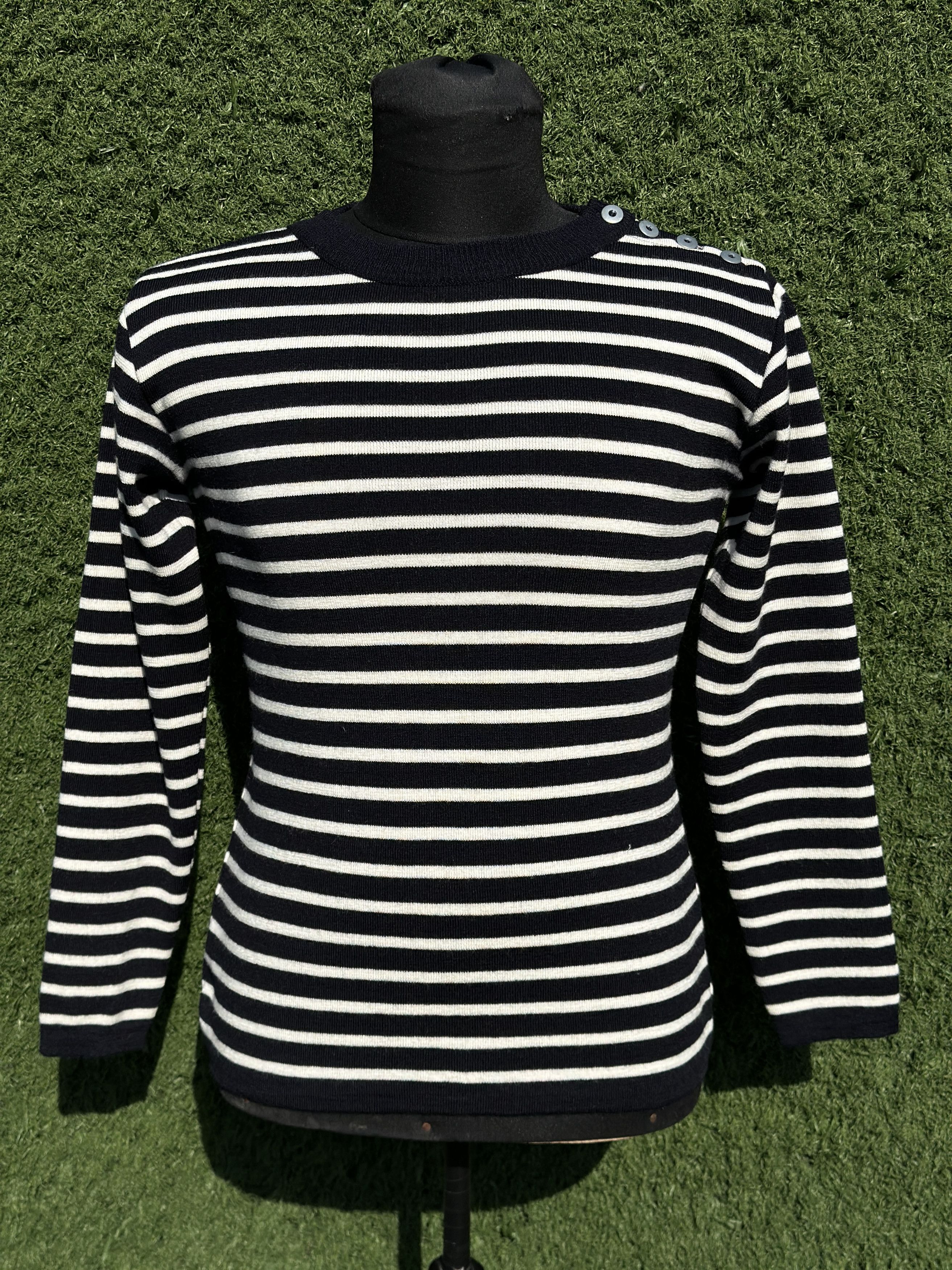 S.N.S. Herning SNS Herning 100% Virgin Wool Breton Stripe Sweater Size S Size US S / EU 44-46 / 1 - 2 Thumbnail