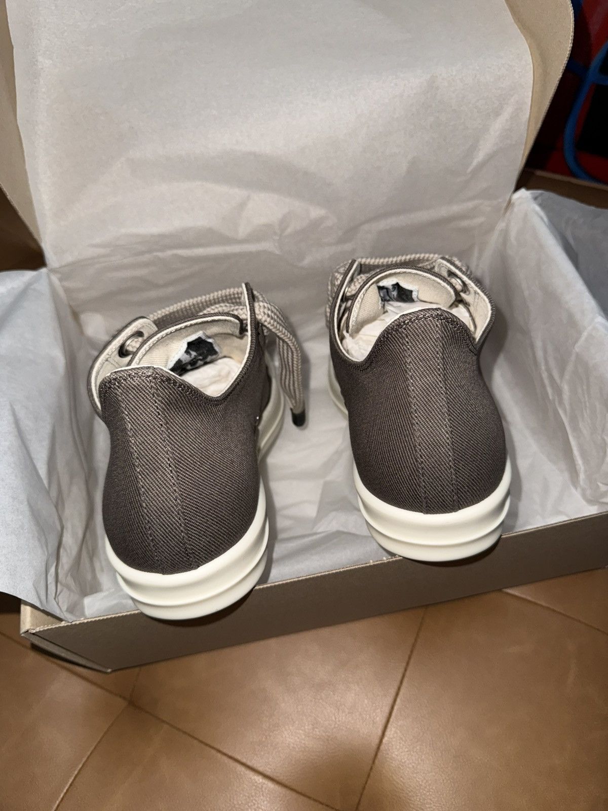 Rick Owens Drkshdw Rick owens 'dust' jumbo lace canvas sneakers Size US 9 / EU 42 - 6 Thumbnail