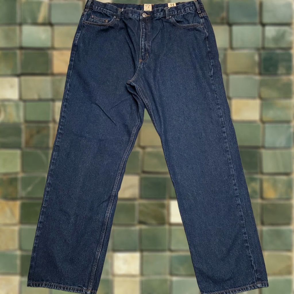 Vintage Rustler Red Head Jeans 44x34 Blue Denim 100% Cotton Outdoor Classic Casual Mens Jeans Straight Belt Loops 5-Pocket Denim Blue Size US 44 / EU 60 - 1 Thumbnail