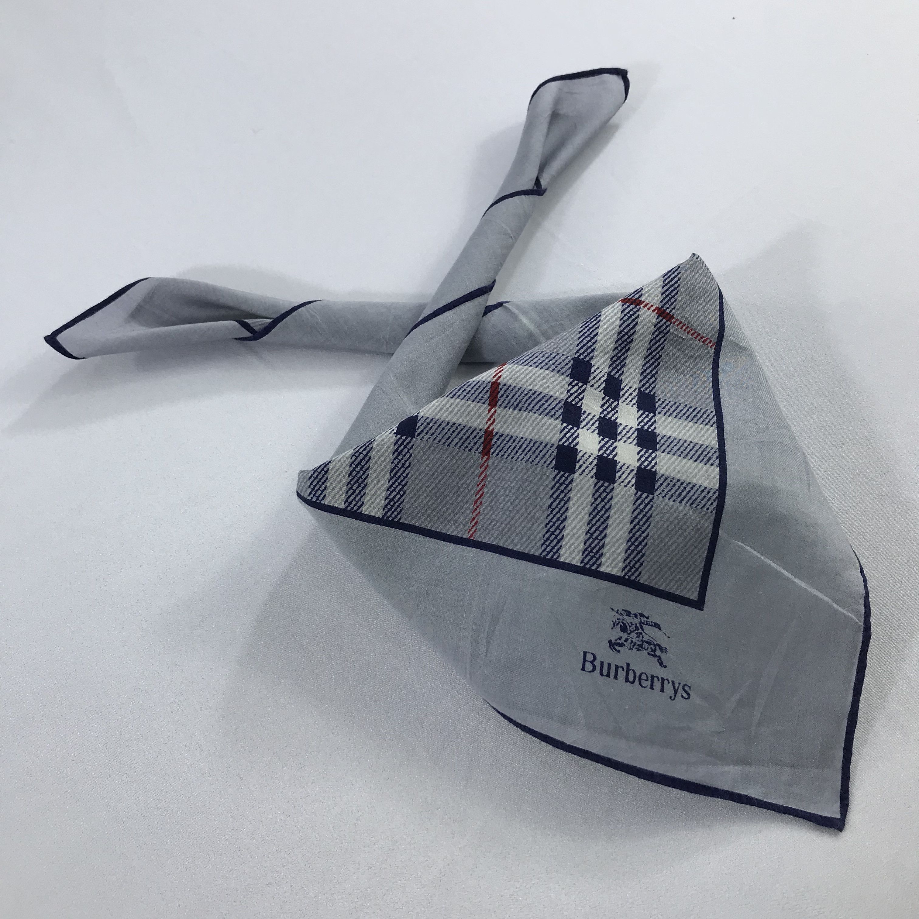 Burberry × Vintage Burberry Bandana / Handkerchief / Neckerchief - S2248 Size ONE SIZE - 4 Thumbnail