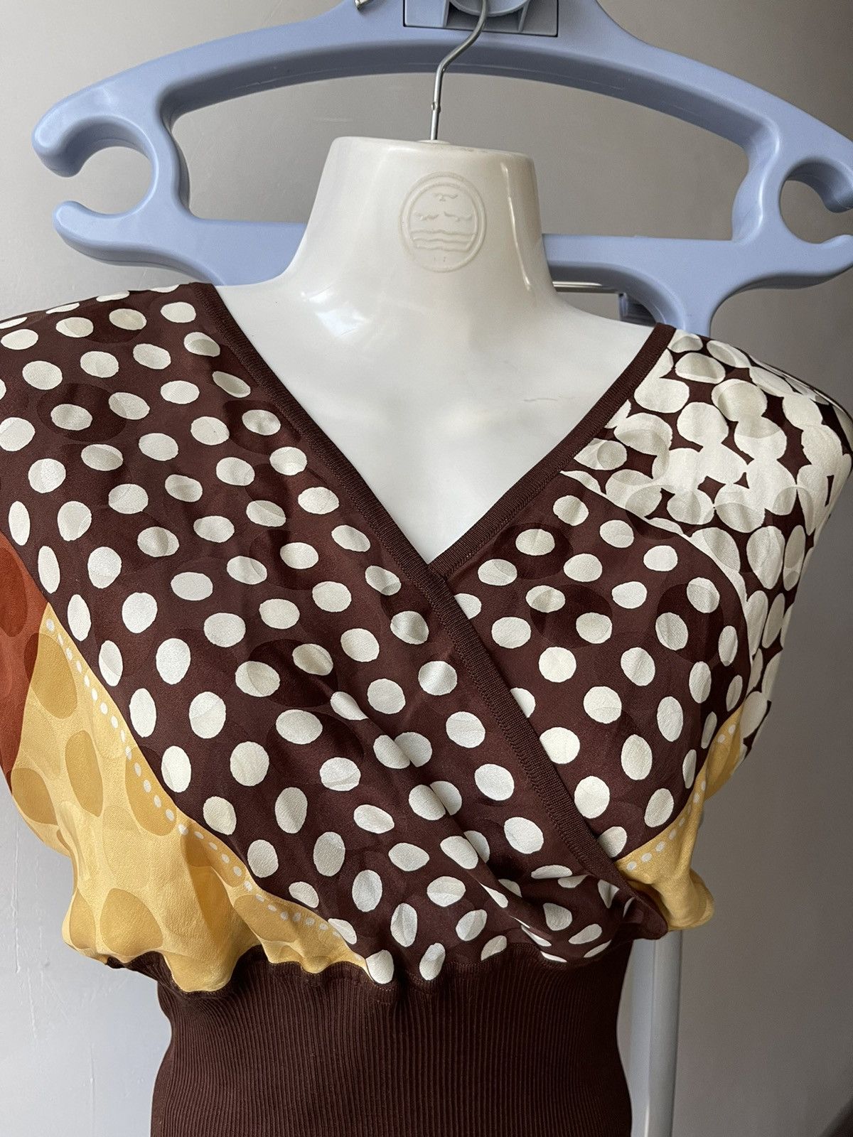 Hermes Hermes Silk Scarf Twillaine Top - Polka Dot Print Size S / US 4 / IT 40 - 3 Thumbnail
