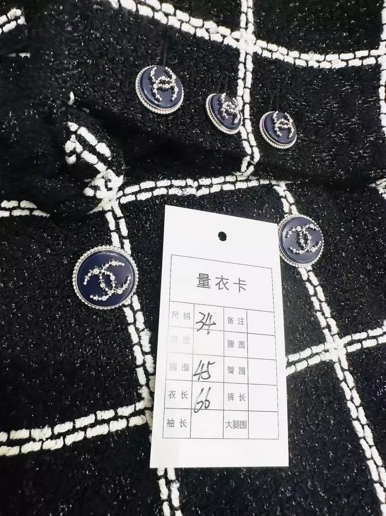 Chanel Chanel Roof series black and white checkered coat Size XXS / US 00 / IT 34 - 6 Thumbnail