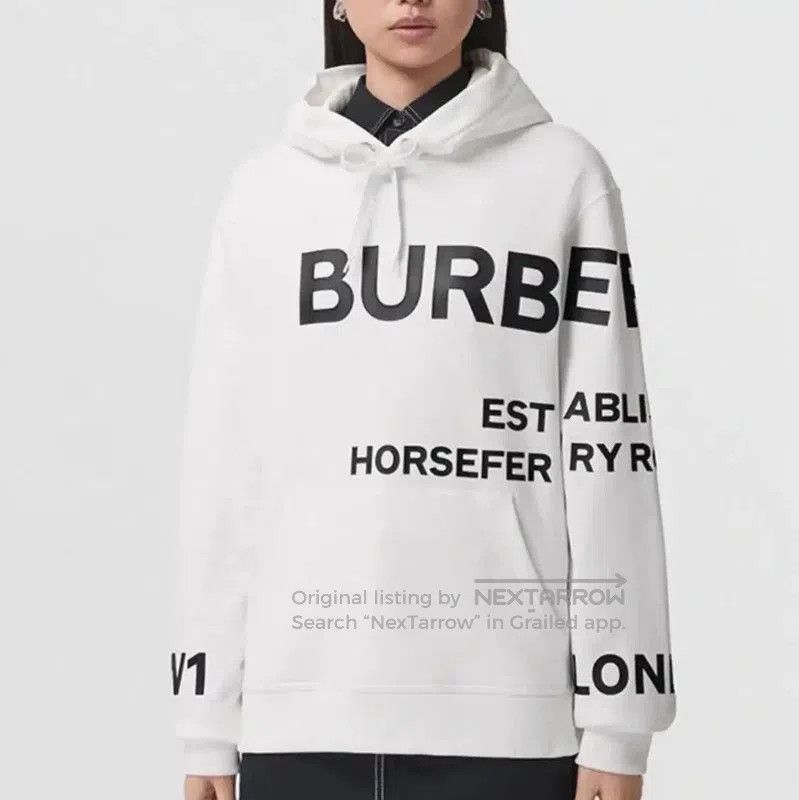 Burberry Burberry Logo Print White Long Sleeve T-Shirt. Size S / US 4 / IT 40 - 8 Thumbnail