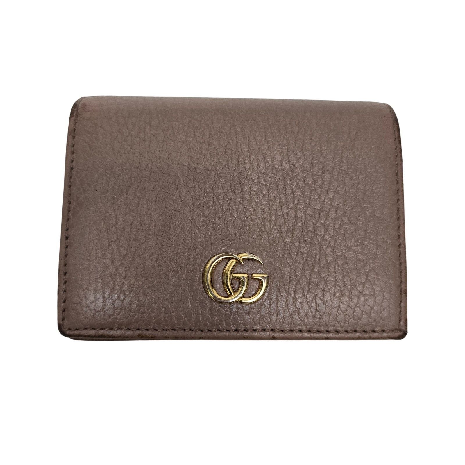 Gucci GG Marmont Compact Wallet Bifold Grained Leather