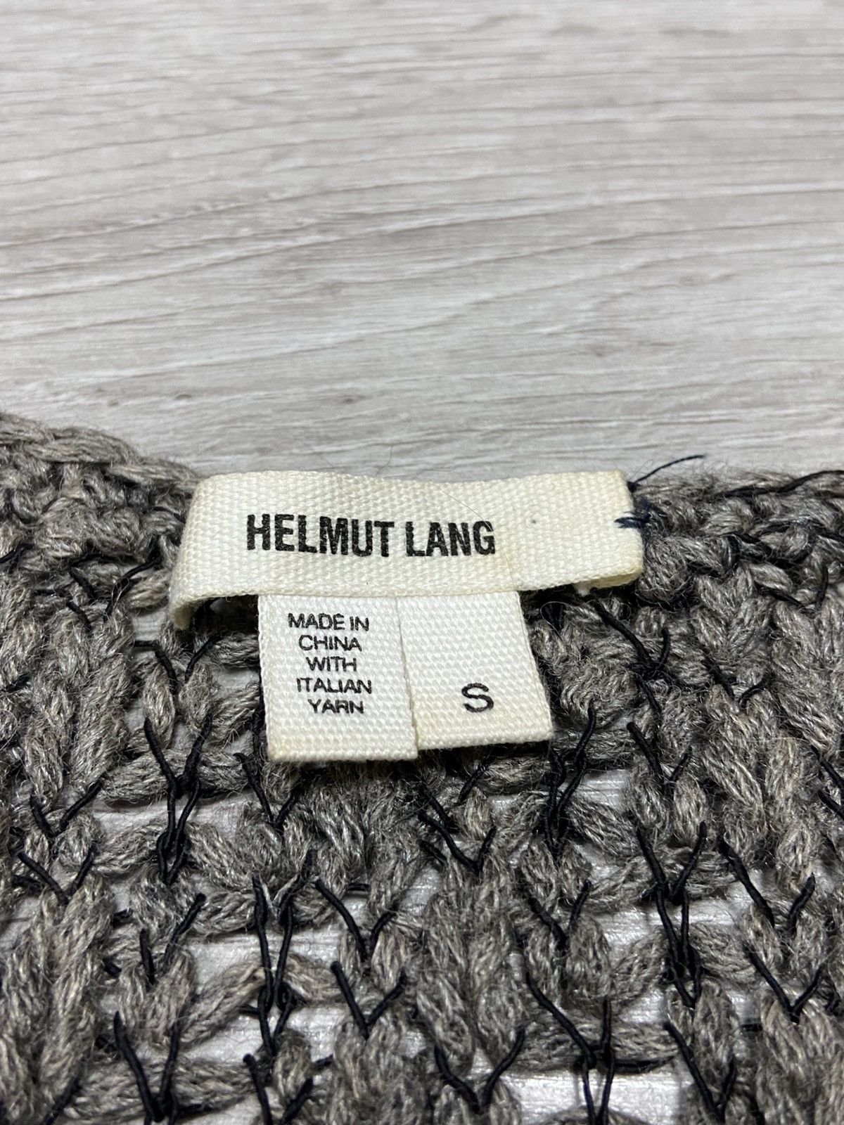 Helmut Lang × Vintage Helmut Lang alpaca silk vintage heavy knit sweater v neck Size S / US 4 / IT 40 - 4 Thumbnail