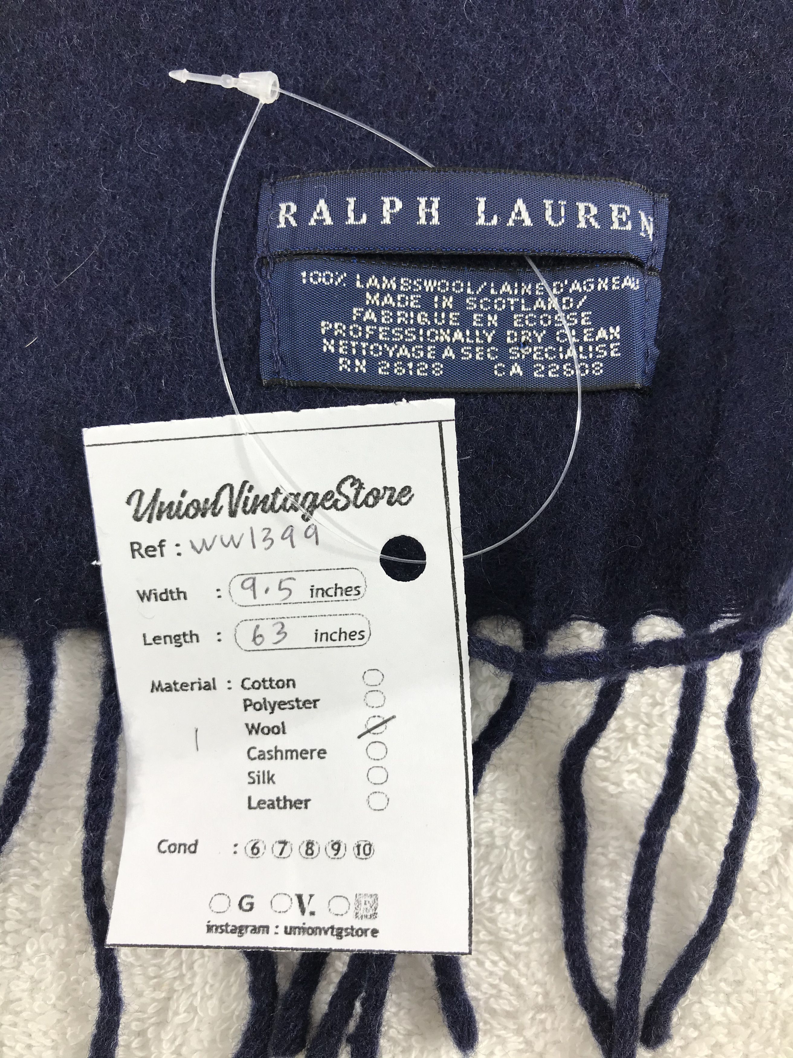Ralph Lauren × Vintage Ralph Lauren Scarf / Muffler / Neckwear - WW1399 Size ONE SIZE - 5 Thumbnail