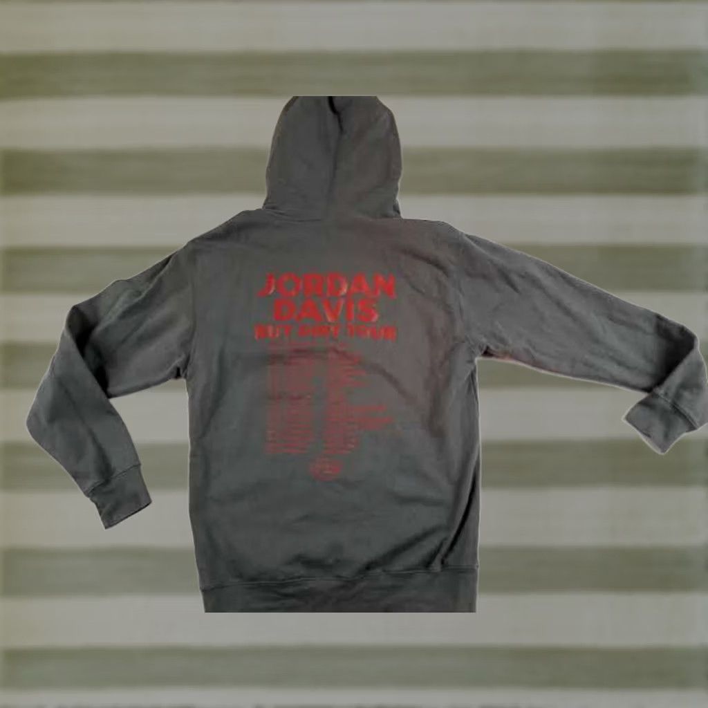 Vintage VINTAGE Jordan Davis Tour Hooded Sweatshirt Men M Gray Drawstring Pullover Music 26in long 22in pit to pit Size US M / EU 48-50 / 2 - 1 Thumbnail