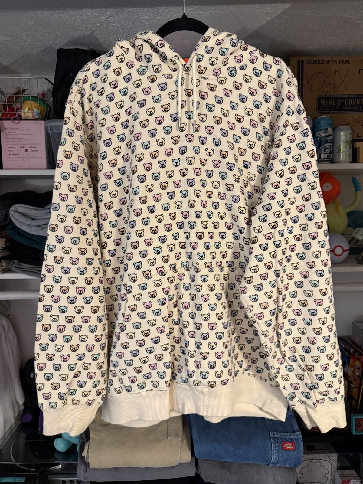 Teddy Fresh Teddy Fresh All Over Bear Print Off-White Hoodie Size US XL / EU 56 / 4 - 1 Thumbnail
