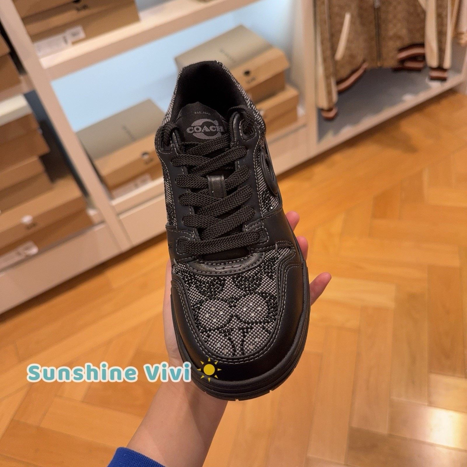 Coach NEW Limited Coach Woman Soho Sneaker Crystal CDE26 Black us6 Size US 6 / IT 36 - 6 Thumbnail