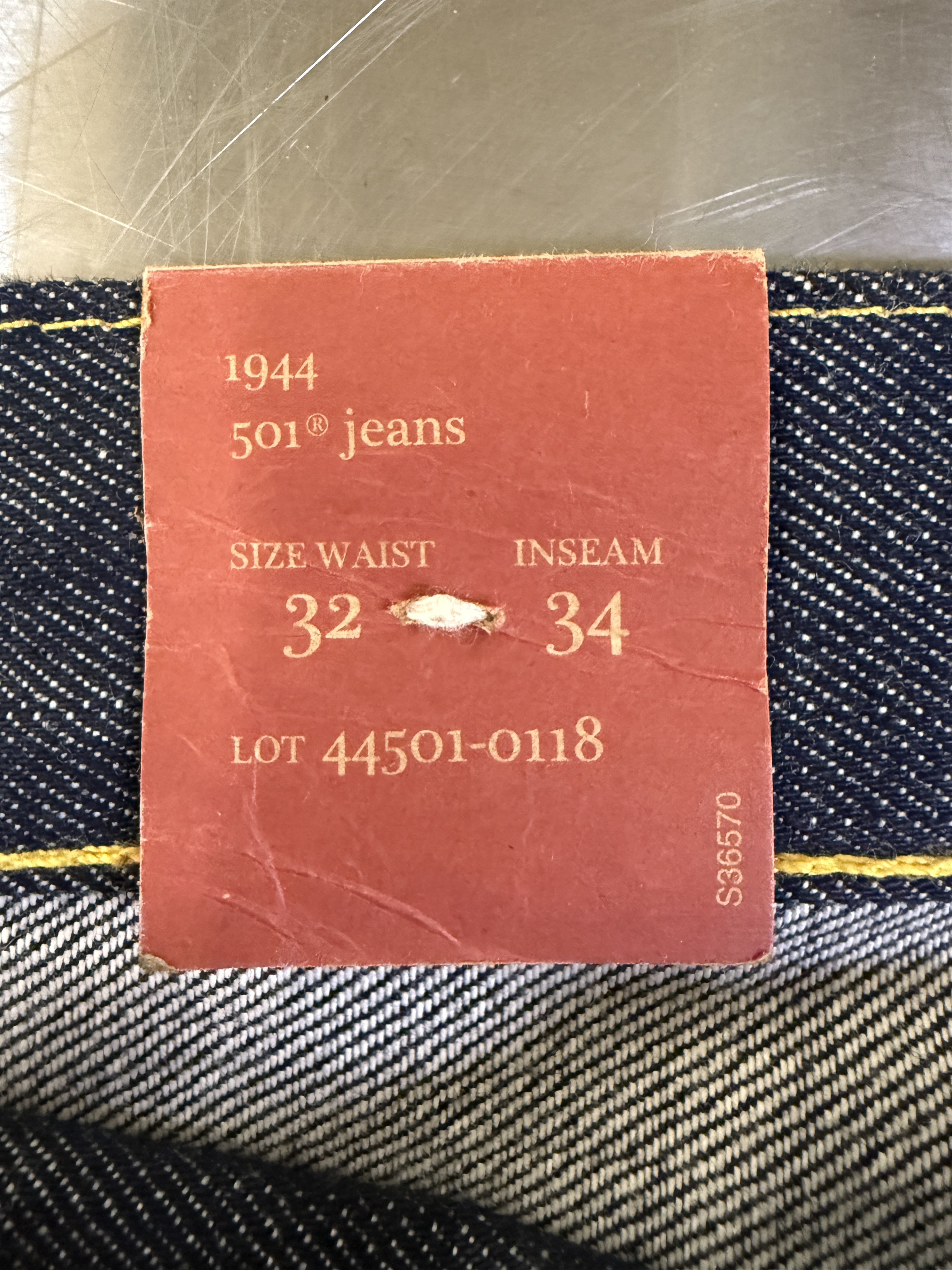 Levi's Vintage Clothing Levi's Vintage 1944 WWII S501XX Cone Mills Denim Jeans Size US 32 / EU 48 - 9 Thumbnail