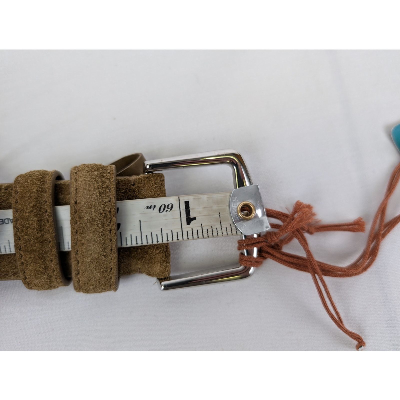 Loro Piana o1rshd1 Size: 105 / Men's 100% Suede Calf Split Belt Brown Size 42 - 10 Thumbnail