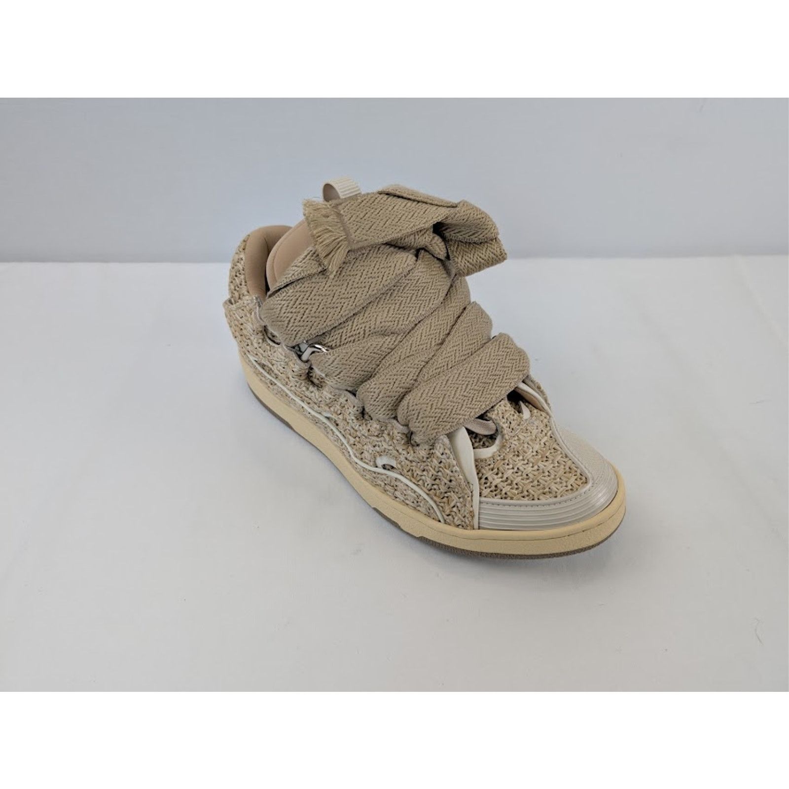 Lanvin o1rshd1 Curb Low Top Sneakers in 65 Natural Size US 13 / EU 46 - 3 Thumbnail