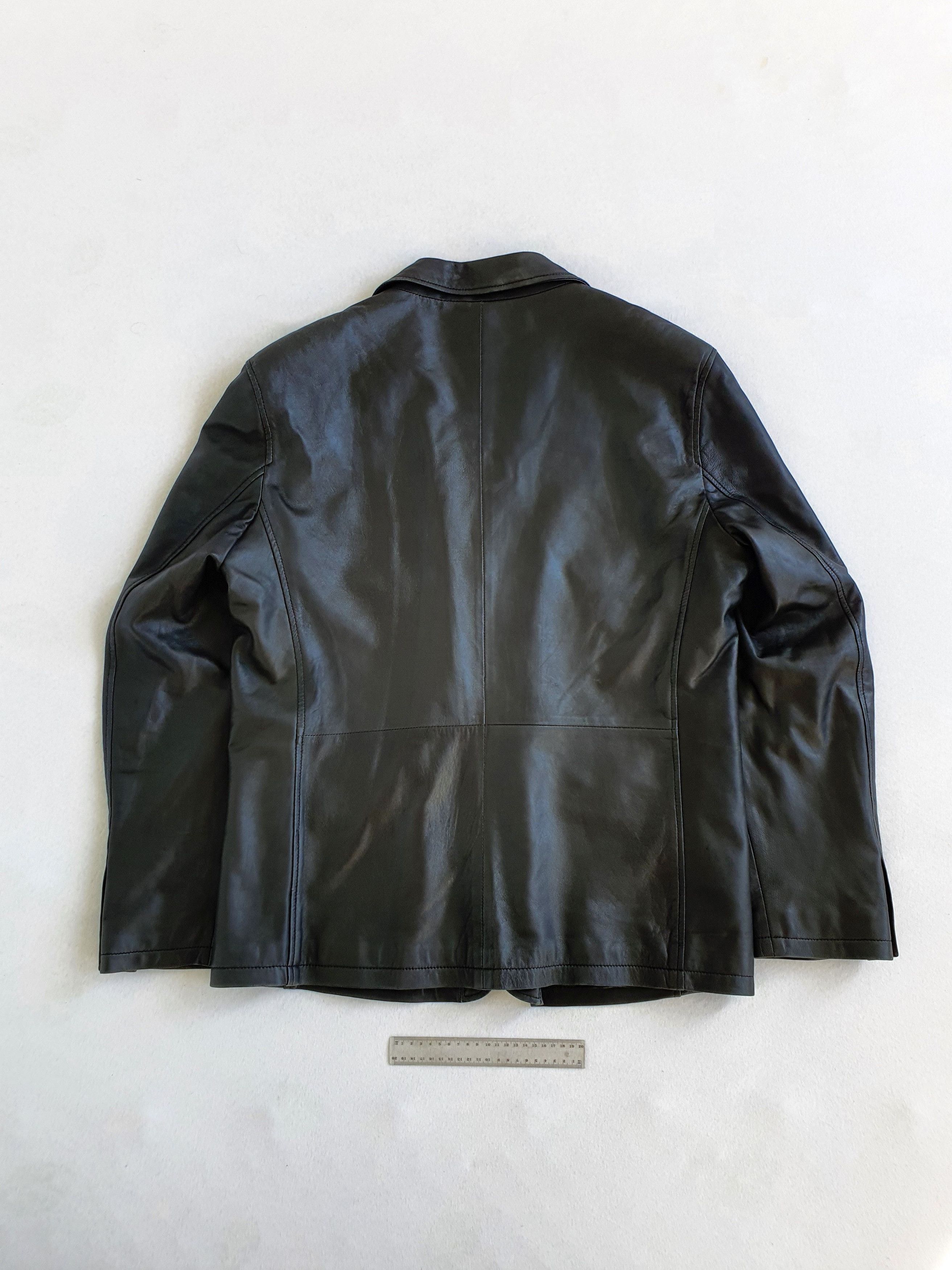 Leather × Vintage MOLLTAN (Sweden) - Black Leather Blazer Jacket Size US XXL / EU 58 / 5 - 2 Thumbnail