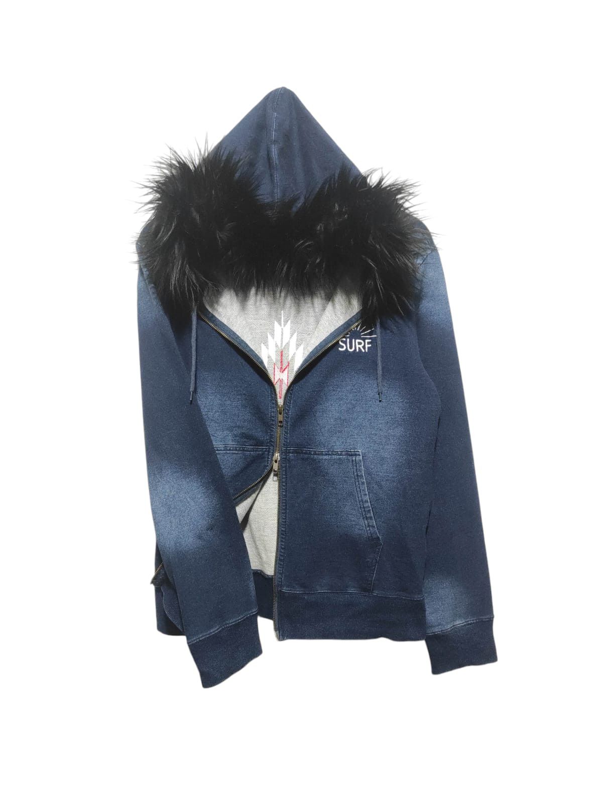 Hysteric Glamour Roshell Denim Double Zip Fur Hoodie i6w9 LGB style Size US M / EU 48-50 / 2 - 1 Thumbnail