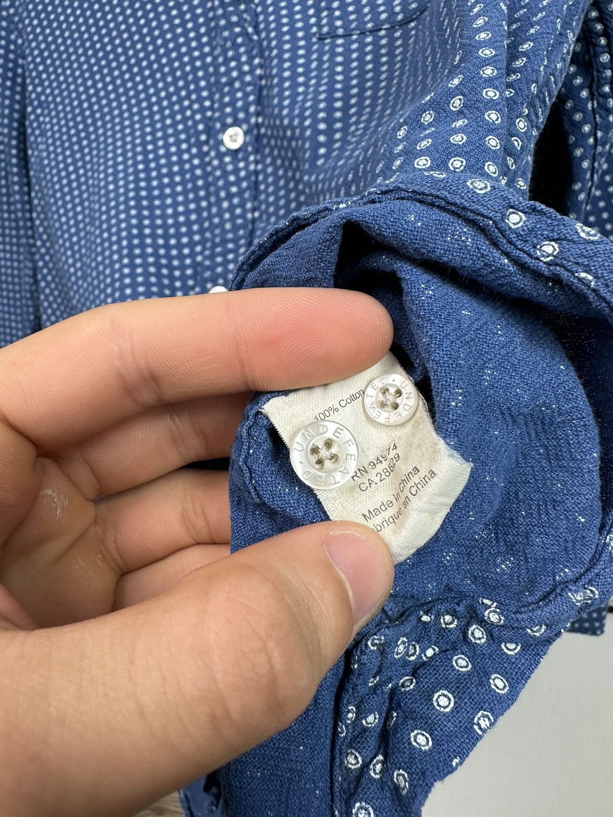 Undefeated Undefeated Button up shirt Men Blue printed Size US M / EU 48-50 / 2 - 12 Thumbnail