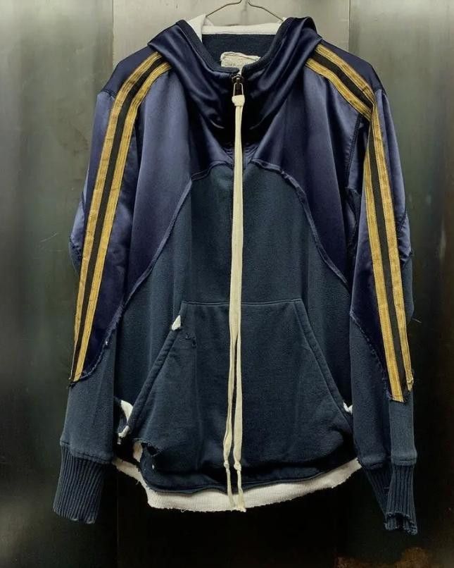 Greg Lauren GREG LAUREN Satin Hi-Tech Navy Hoodie Navy 1 Size US S / EU 44-46 / 1 - 1 Thumbnail
