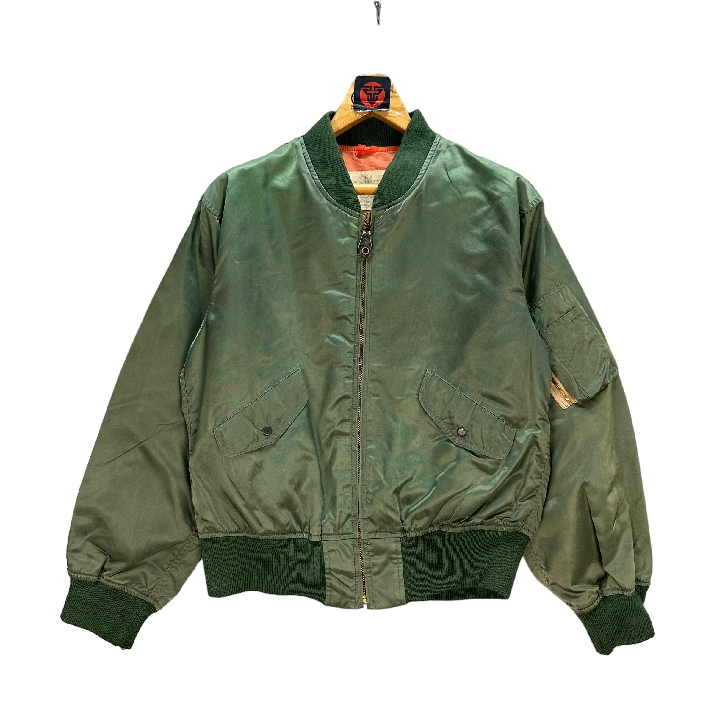 Ma 1 × Military × Vintage TRASHED VINTAGE HOUSTON MA 1 BOMBER 