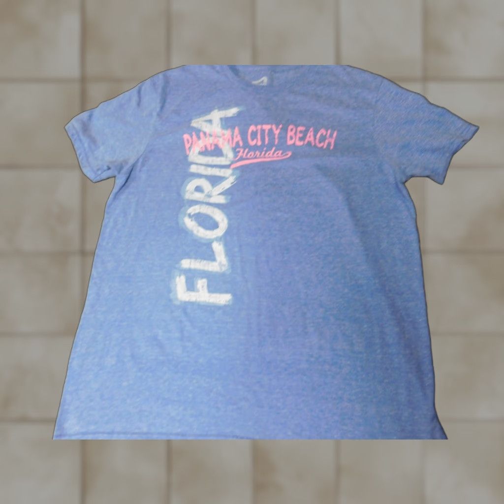 Vintage Surf Style Mens T-Shirt Short Sleeve Crew Neck Blue Cotton City Logo L Large Size US L / EU 52-54 / 3 - 1 Thumbnail