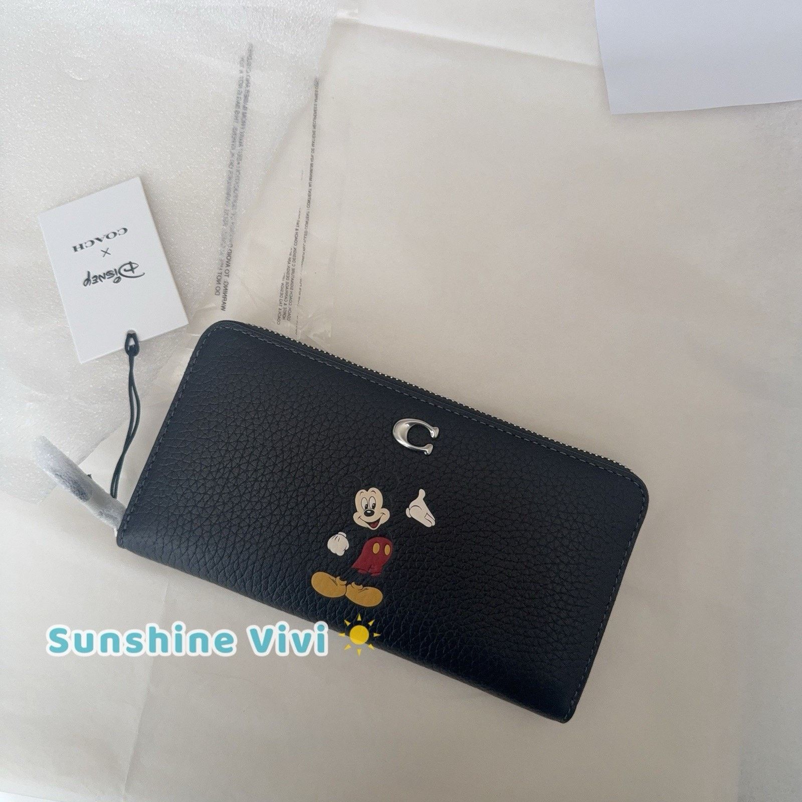 Coach NWT Coach X Disney Mickey Mouse Black Wallet CQ783 Size ONE SIZE - 7 Thumbnail