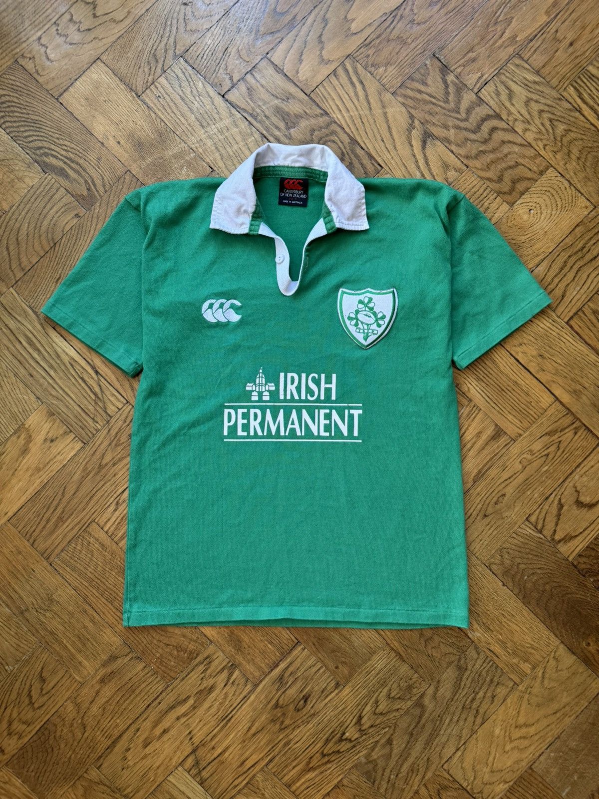 Canterbury of New Zealand Vintage Ireland Rugby Shirt Irish Permanent Jersey T Shirt Size US S / EU 44-46 / 1 - 2 Thumbnail