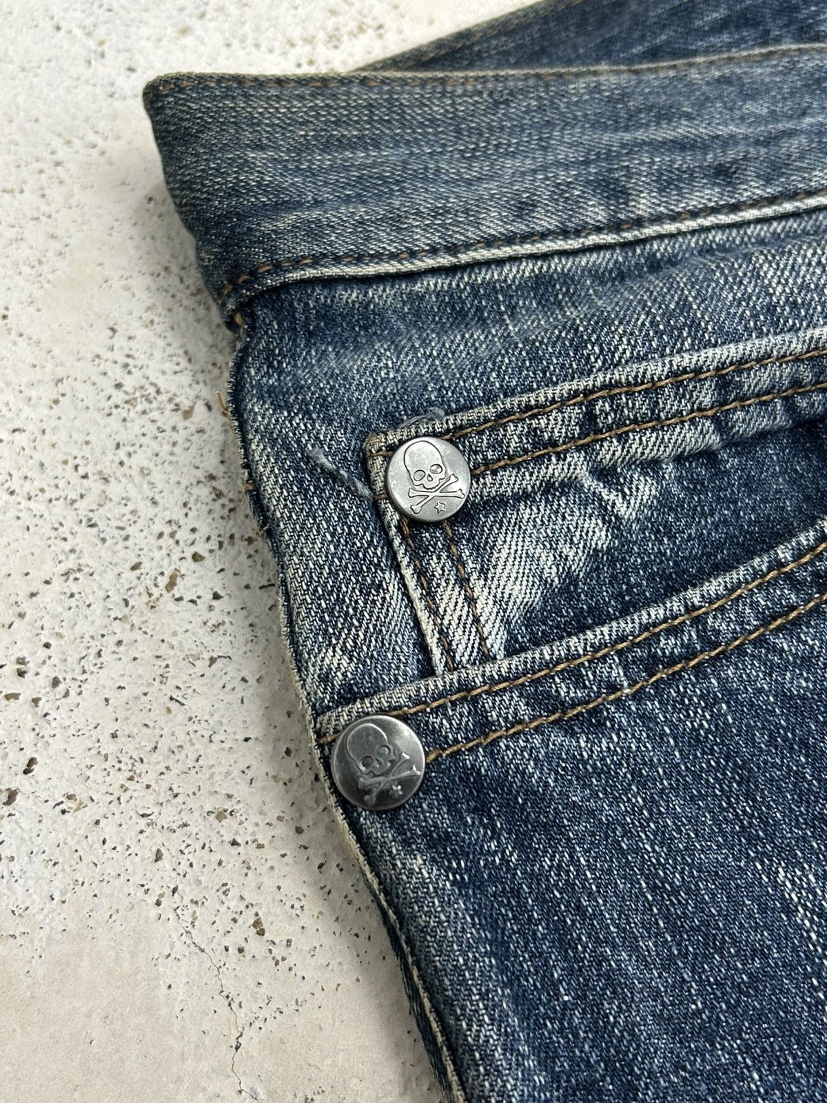Japanese Brand Doublefocus Japan Jeans Distressed Washed Clawn Mark Quotes Size US 32 / EU 48 - 10 Thumbnail