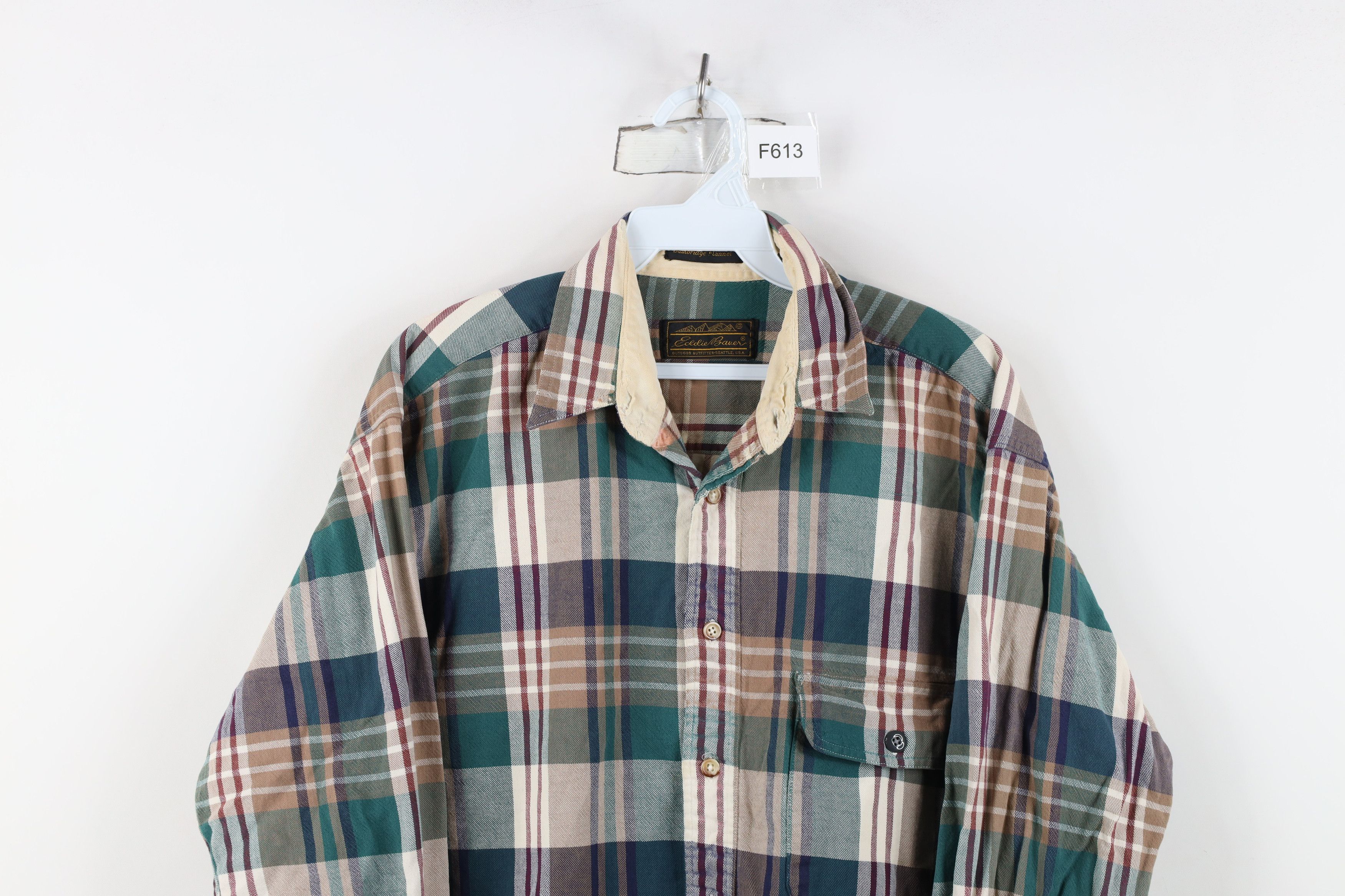 Eddie Bauer Vintage 90s Eddie Bauer Bainbridge Flannel Button Shirt Size US M / EU 48-50 / 2 - 2 Thumbnail