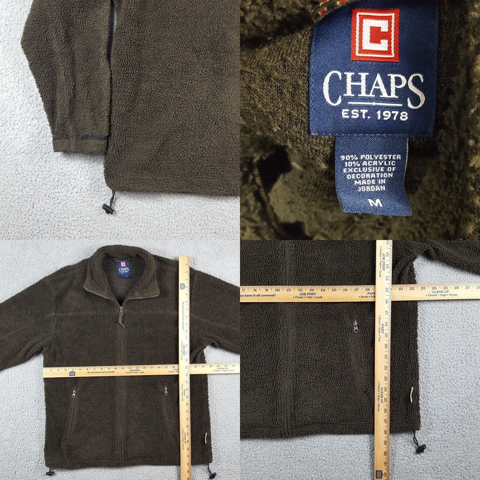 Chaps VINTAGE Chaps Jacket Outdoor Fleece Pile Distressed Zip Full Zip Outerwear Size US M / EU 48-50 / 2 - 8 Thumbnail
