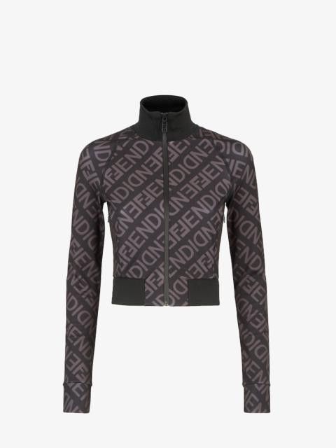 Fendi o1w1db10325 FAF086 Ski Sweater in Black & Grey Size S / US 4 / IT 40 - 1 Thumbnail