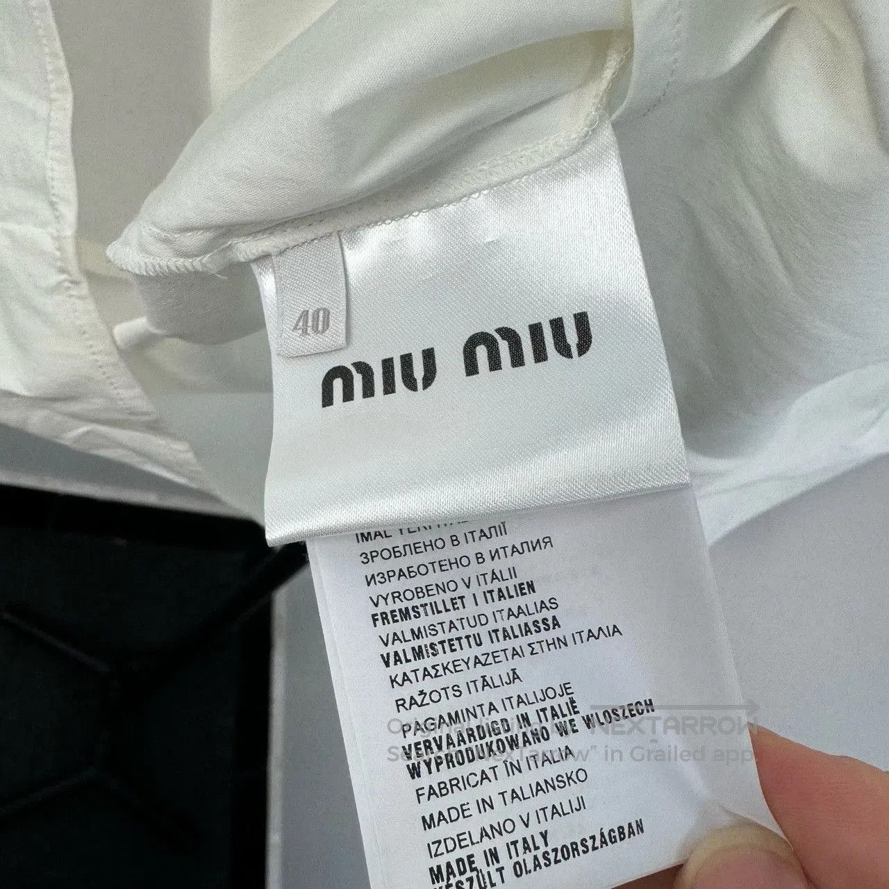 Miu Miu MiuMiu Campus Puff Sleeve Short Shirt Tee. Size S / US 4 / IT 40 - 3 Thumbnail