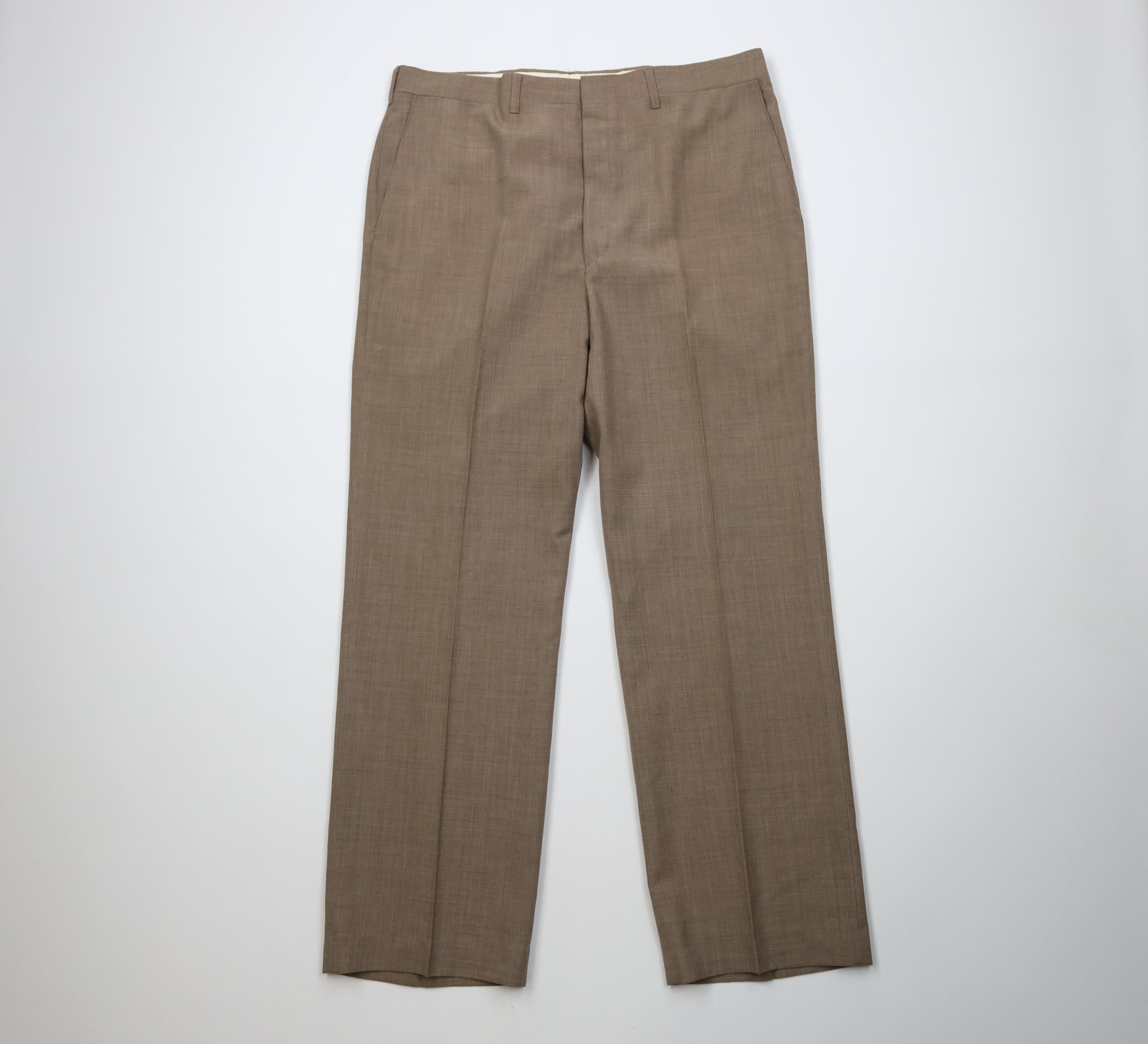 Vintage Vintage 70s Streetwear Knit Flared Wide Leg Chino Pants USA Size US 38 / EU 54 - 1 Thumbnail