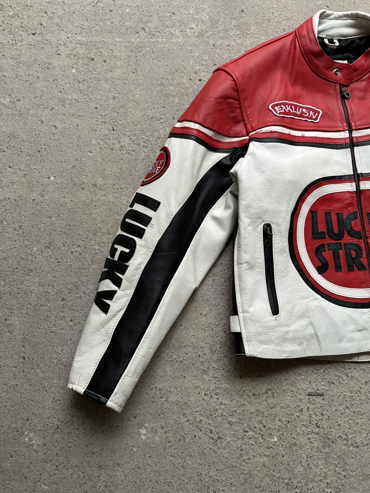 Lucky Brand Lucky Strike Exklusiv Arrow Leather Jacket S red white Size US S / EU 44-46 / 1 - 3 Thumbnail