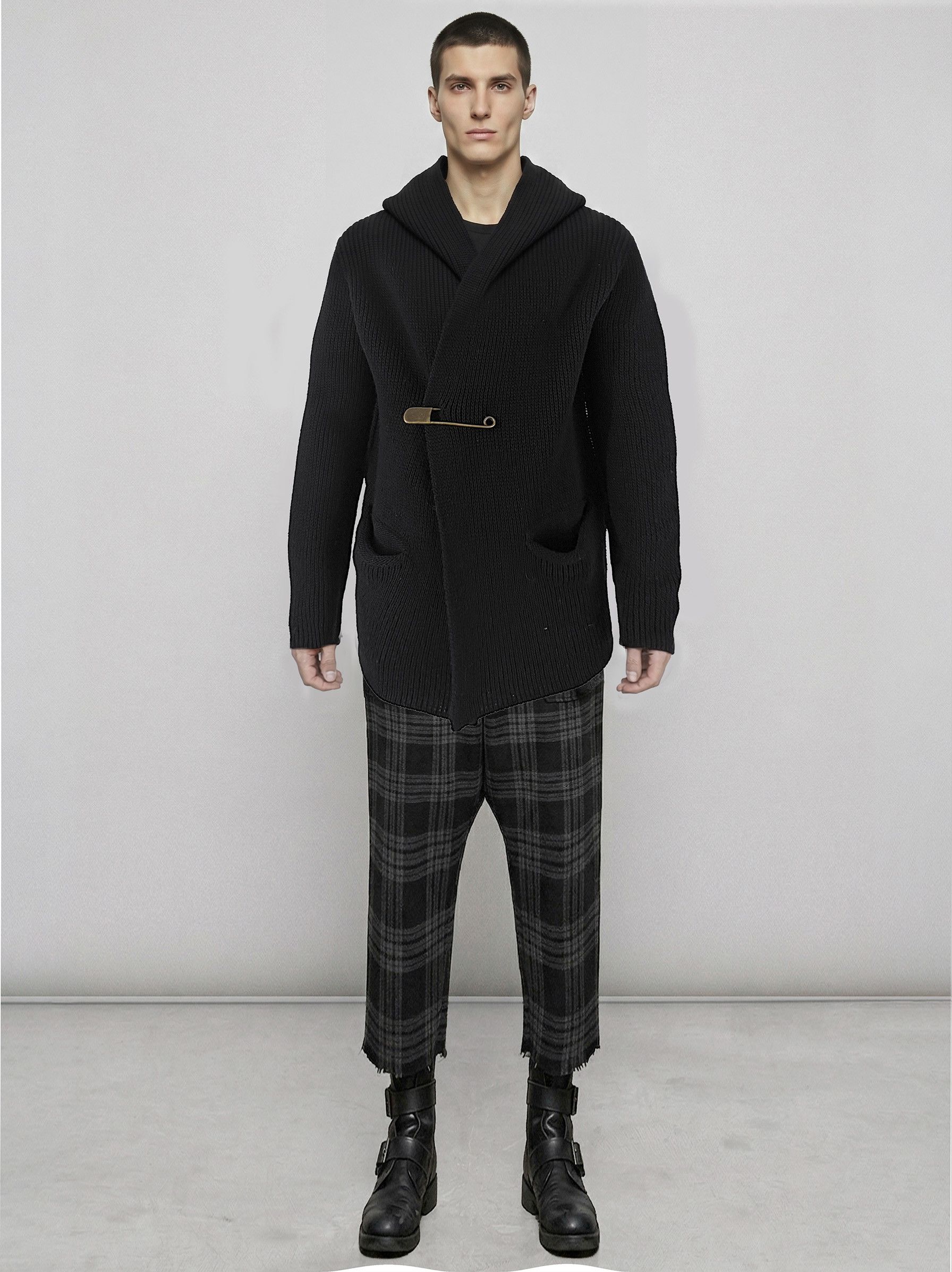 Kazuyuki Kumagai Attachment Wool Long Cardigan Hooodie Size US L / EU 52-54 / 3 - 7 Thumbnail
