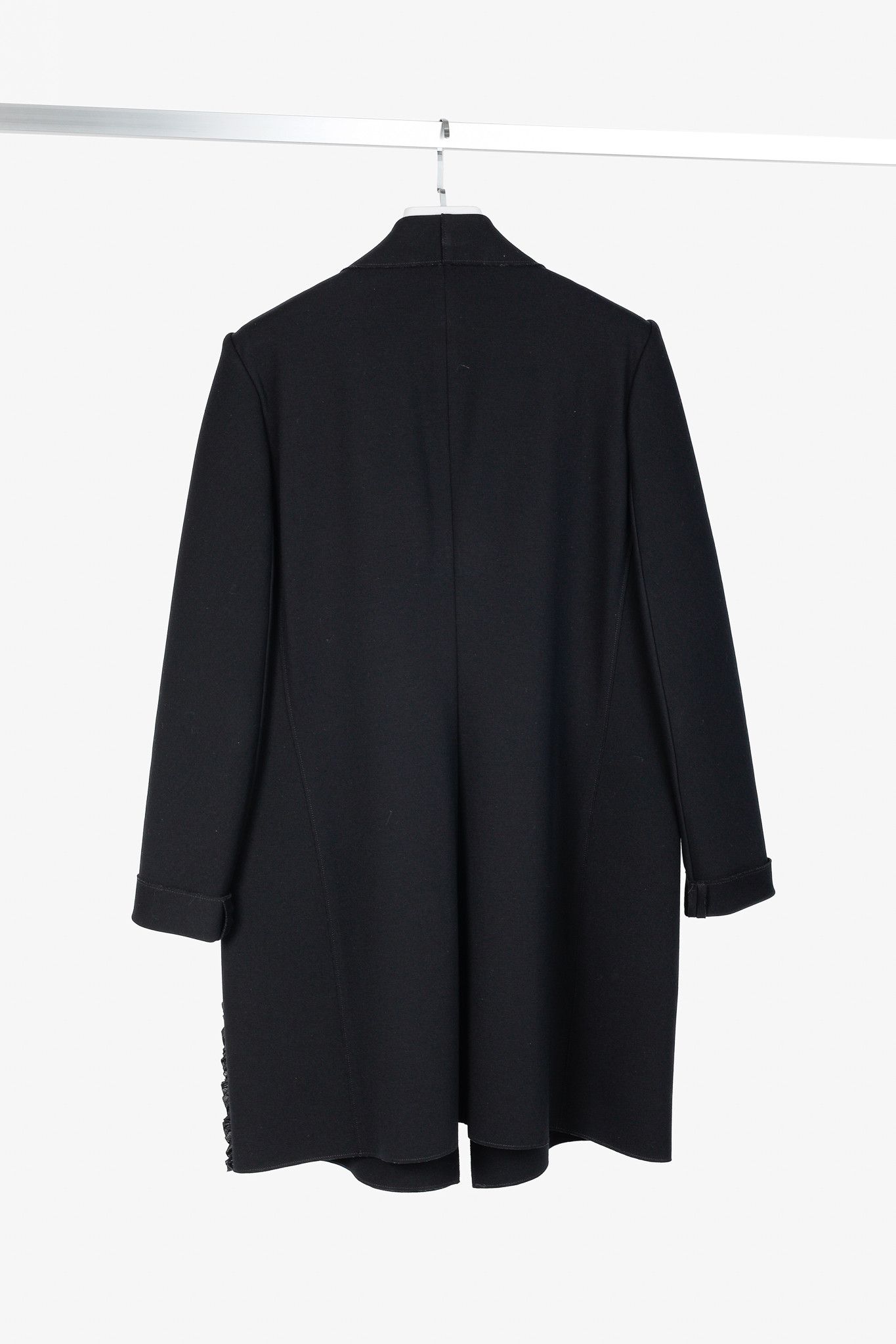 Marie Saint Pierre Marie Saint Pierre Metallic Ruffle Ponte Open-Front Coat Size L / US 10 / IT 46 - 2 Thumbnail
