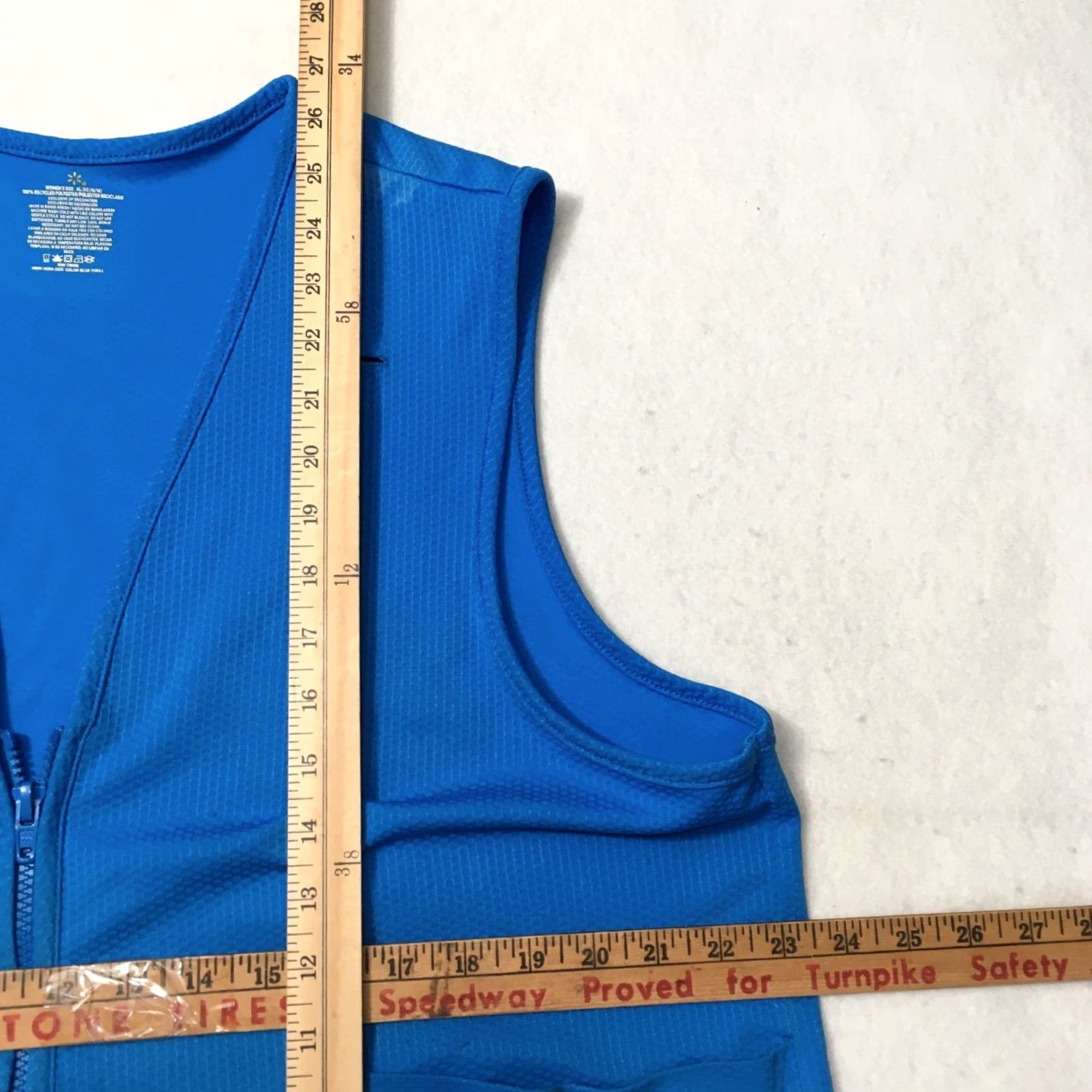 Walmart WALMART GENUINE! WOMENS XL BLUE THRILL EMPLOYEE FULL ZIP VEST Shirt Womens XL Blue Full Zip Vest Size XL / US 12-14 / IT 48-50 - 5 Thumbnail