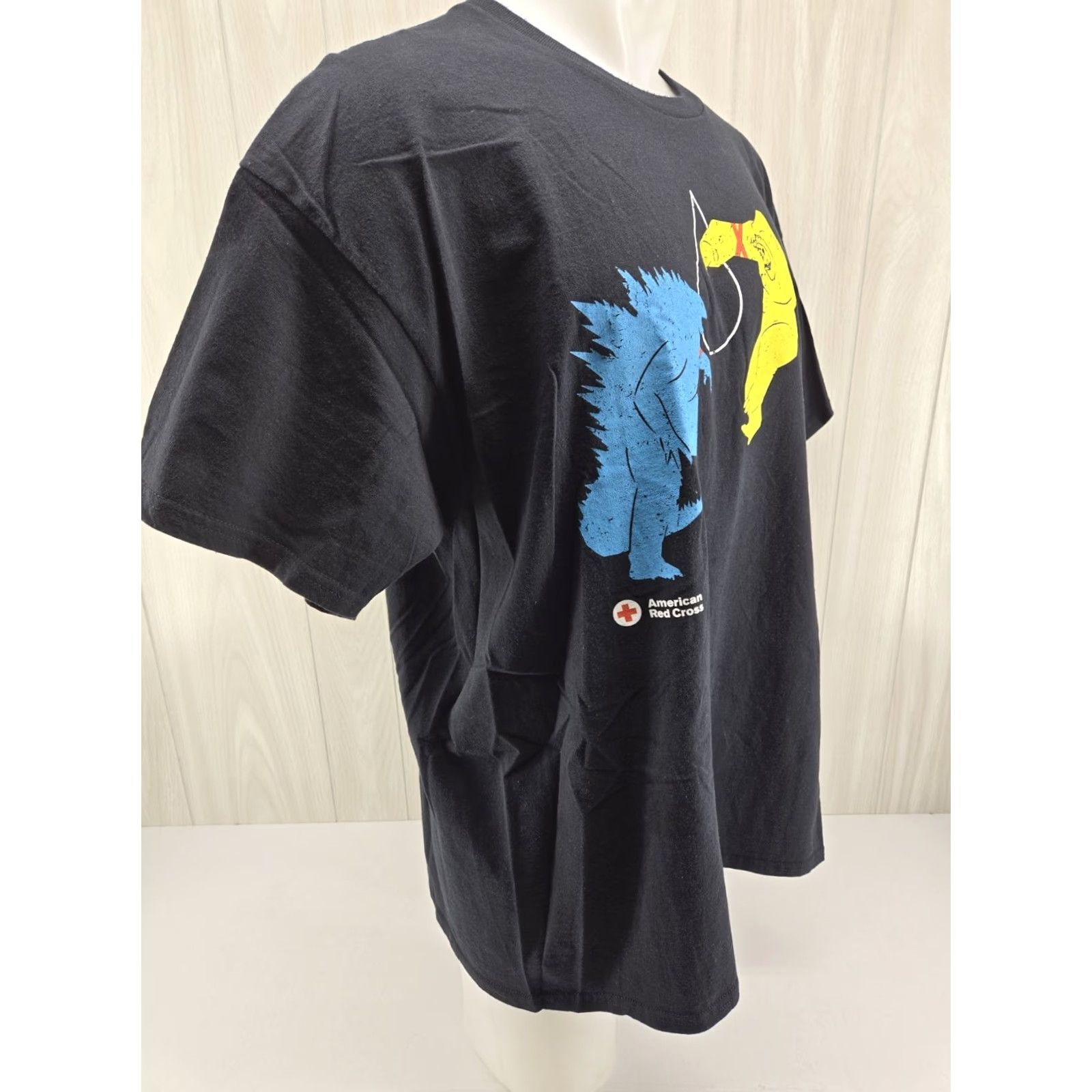 Gildan Gildan Ultra Cotton T-Shirt 2XL Black Red Cross GODZILLA x KONG Movie The New Empire Graphic Short Sleeve Crew Neck Mens Casual Shirt Size US XXL / EU 58 / 5 - 6 Thumbnail