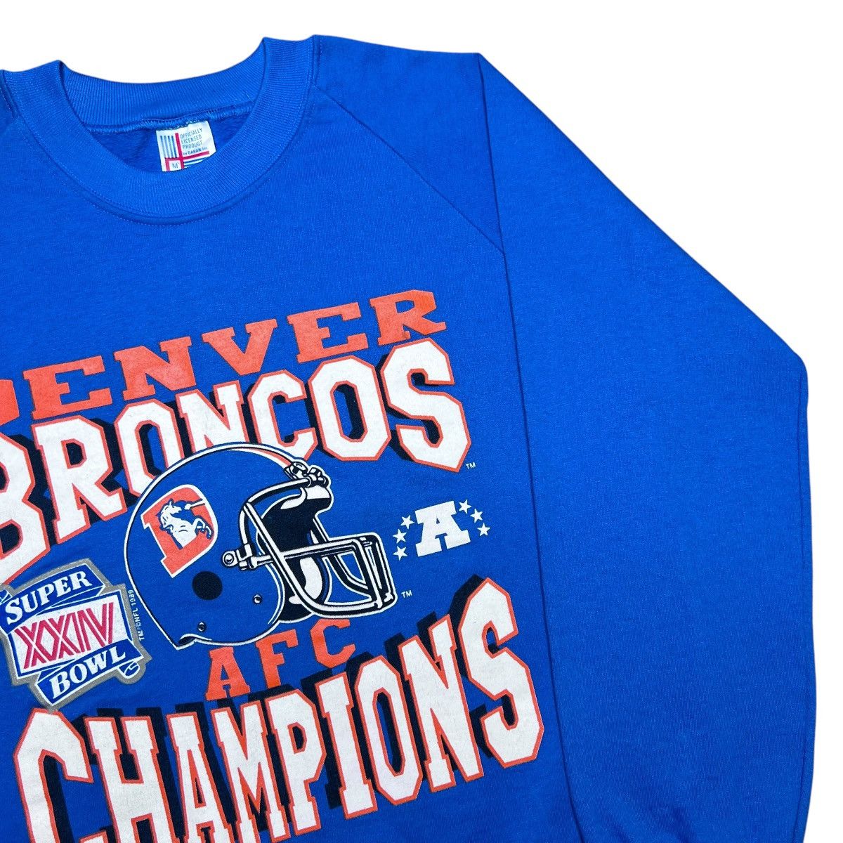 NFL × Vintage 1989 NFL Denver Broncos AFC Champions Pullover Sweatshirt Size US M / EU 48-50 / 2 - 16 Thumbnail