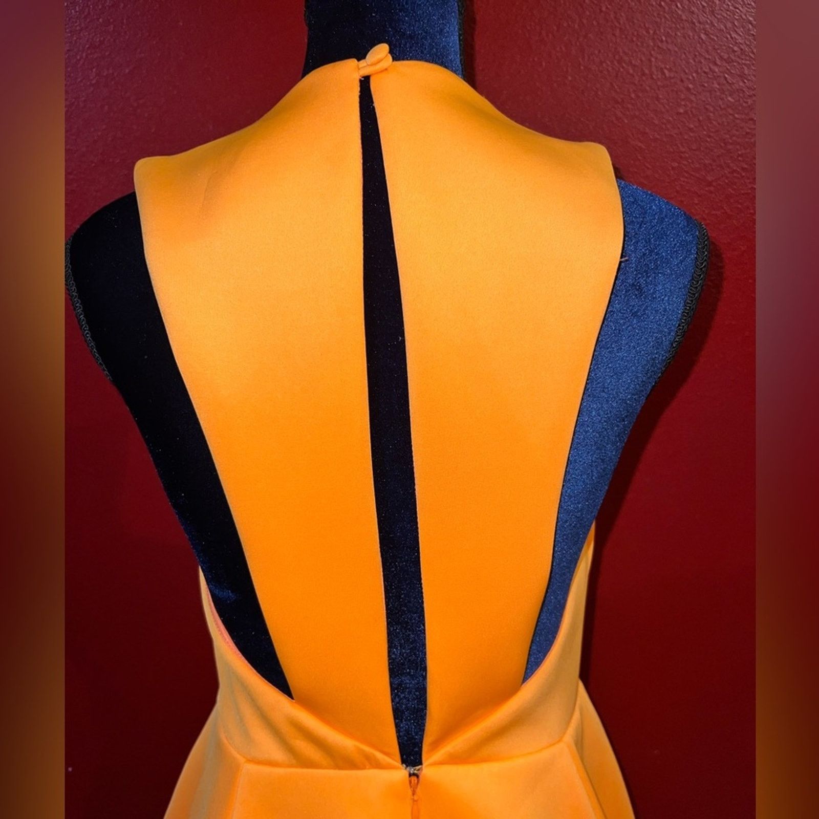 Other Cameo Dress Peplum Style Open Sides Back Orange Large Size L / US 10 / IT 46 - 4 Thumbnail