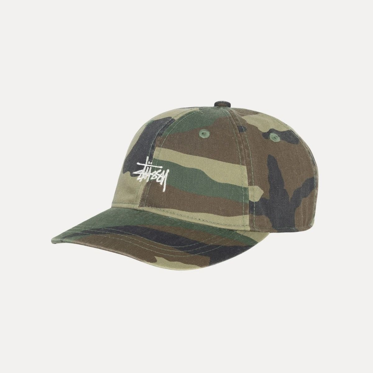 Stussy Stussy Low Pro Washed Cotton Basic Strapback Camouflage Hat Size ONE SIZE - 2 Thumbnail