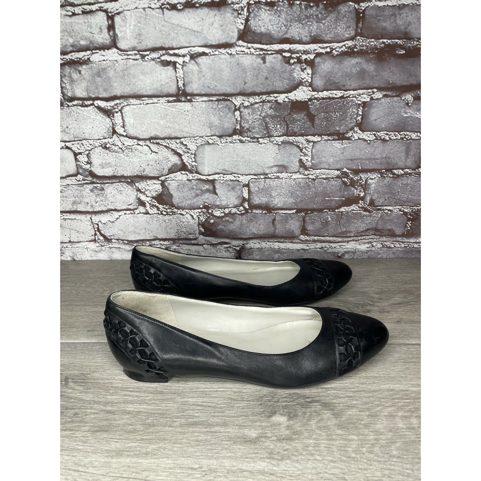 Cole Haan Maria Sharapova by Cole Haan Air Bacara Black Leather Ballet Size US 11 / IT 41 - 12 Thumbnail